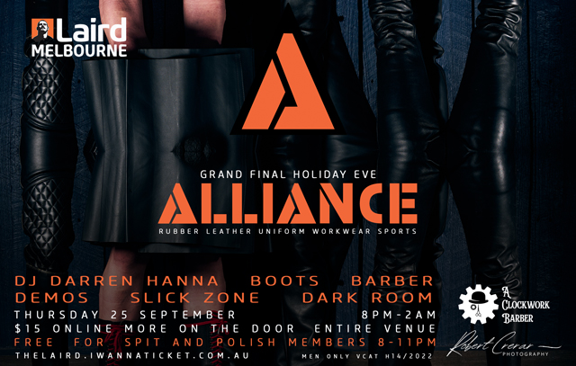 gay melbourne laird leather grand final alliance