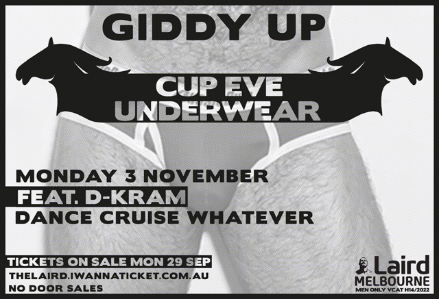 gay melbourne cup eve underwear party the laird